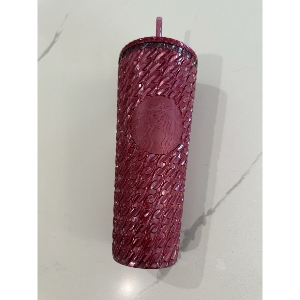 Starbucks Chain Link Cranberry 24 Ounce‎ Venti Tumbler Holiday Edition 2024 Cup